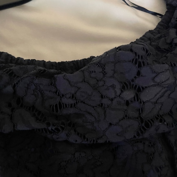 Blue Flutter Sleeve Ruffled Blouse - Picture 6 of 16